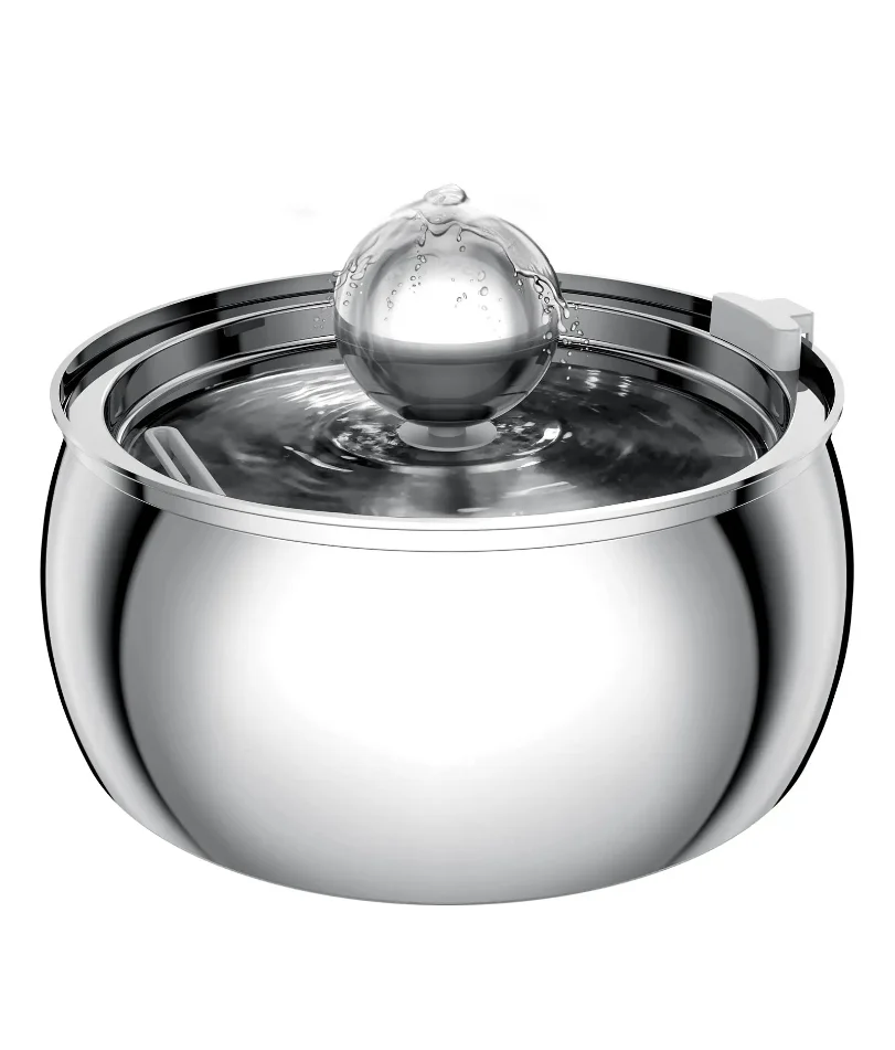 

304 Stainless Steel Pet Water Fountain 4L/135 oz with Faucet Silent Filter Automatic Dog Water Fountain Live Water Circulation