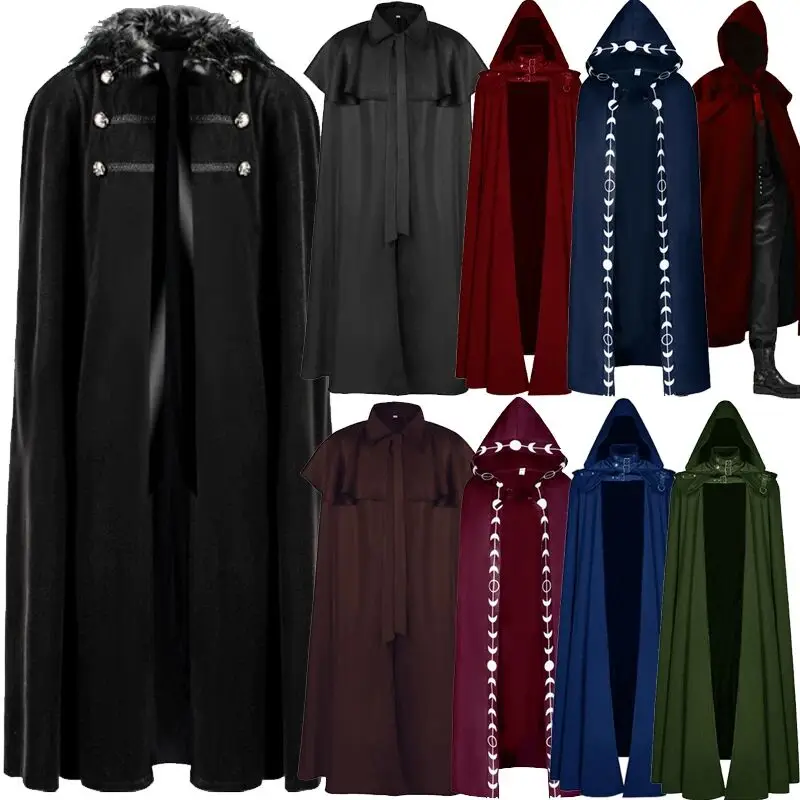 

Adult loween Costume Bla Wizard Robe Performance Clothes Death God Cloak Men's Sle Cosplay for Stage Performances