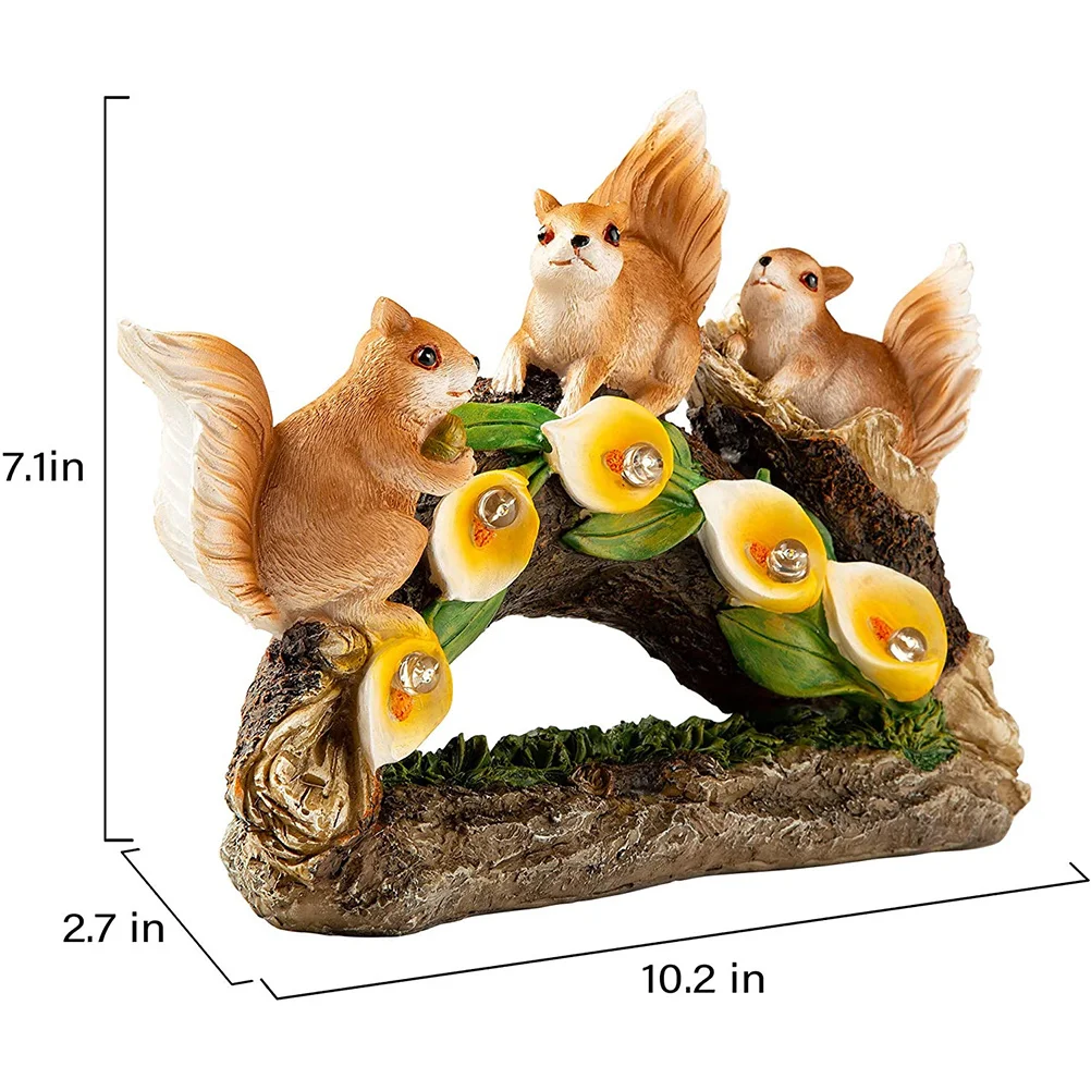 Solar Powered Squirrel Lawn Light Decorative Lawn Decorative Lamp Landscape Lamp For Garden Yard Pathway Outdoor Lighting