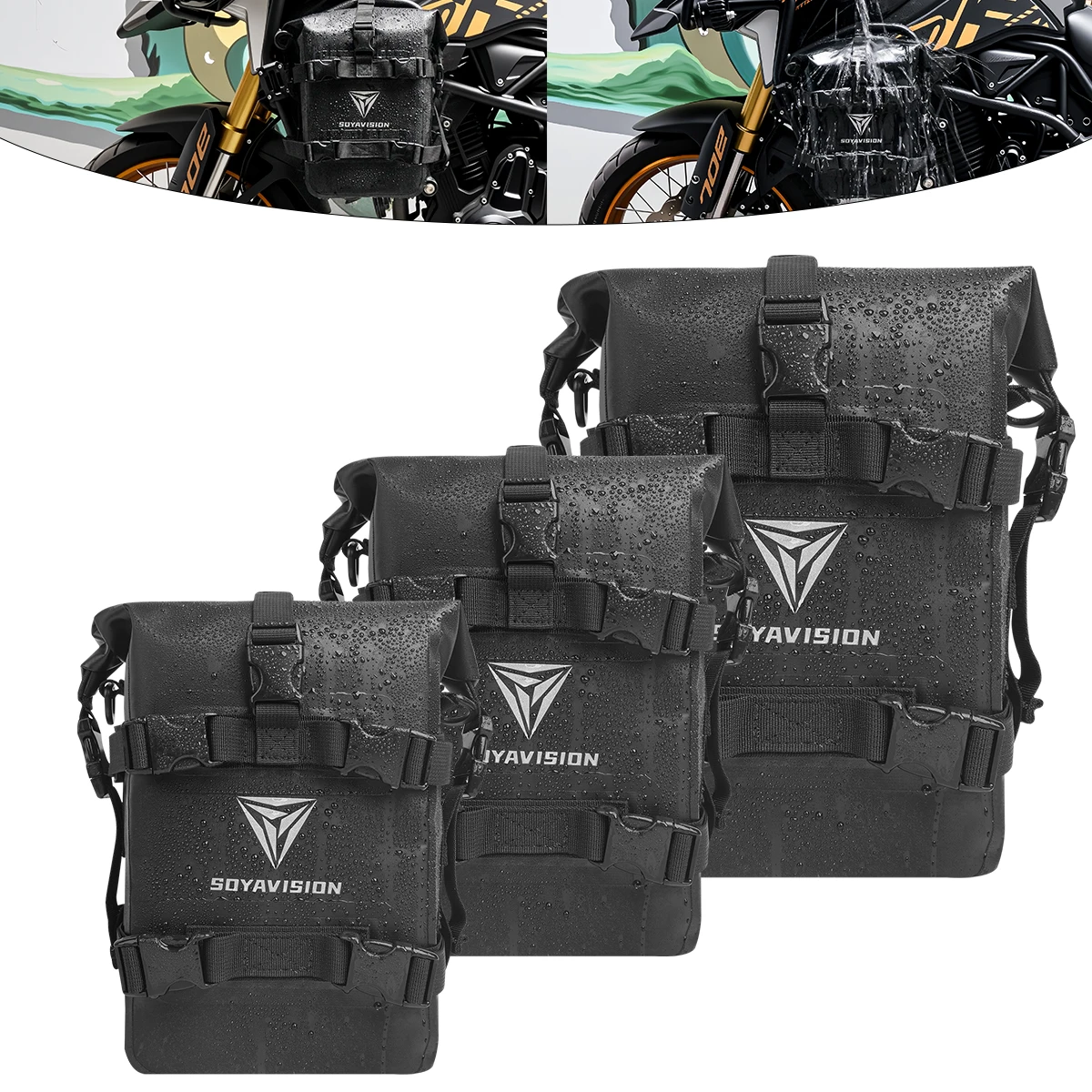 1/2PC Motorcycle Side Frame Crash Bars Bag Repair Tools Placement Bag Multi-functional Motor Tank Bag 8L 10L 12L Waterproof Bags