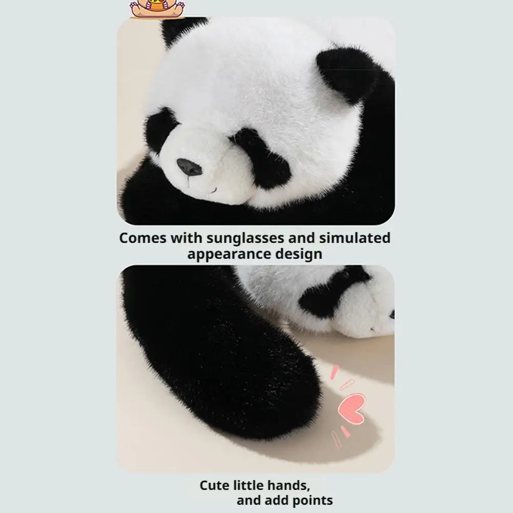 لطيف لينة عناق الدب هدية دمية المرجحة الباندا محشوة الحيوان تهدئة وسادة نوم متعددة الوظائف الحيوان الباندا أفخم لعبة من القطن #5
