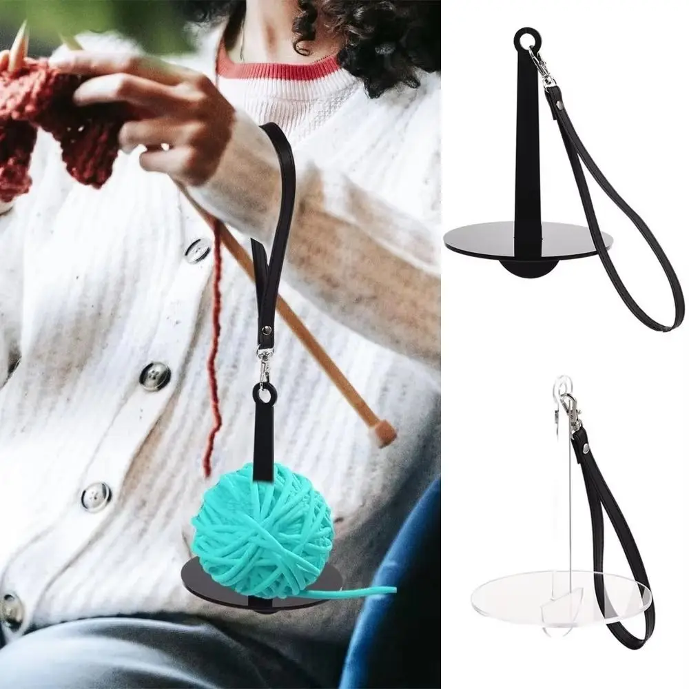 With Leather Wrist Strap Wrist Yarn Holder Acrylic Prevent Yarn Tangling Yarn Minder Durable High Quality Yarn Ball Holder