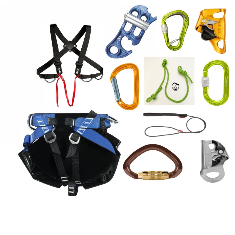 Mountaineering, rapid descent, creek descent, zigzag loop, hovering, self-locking descent device