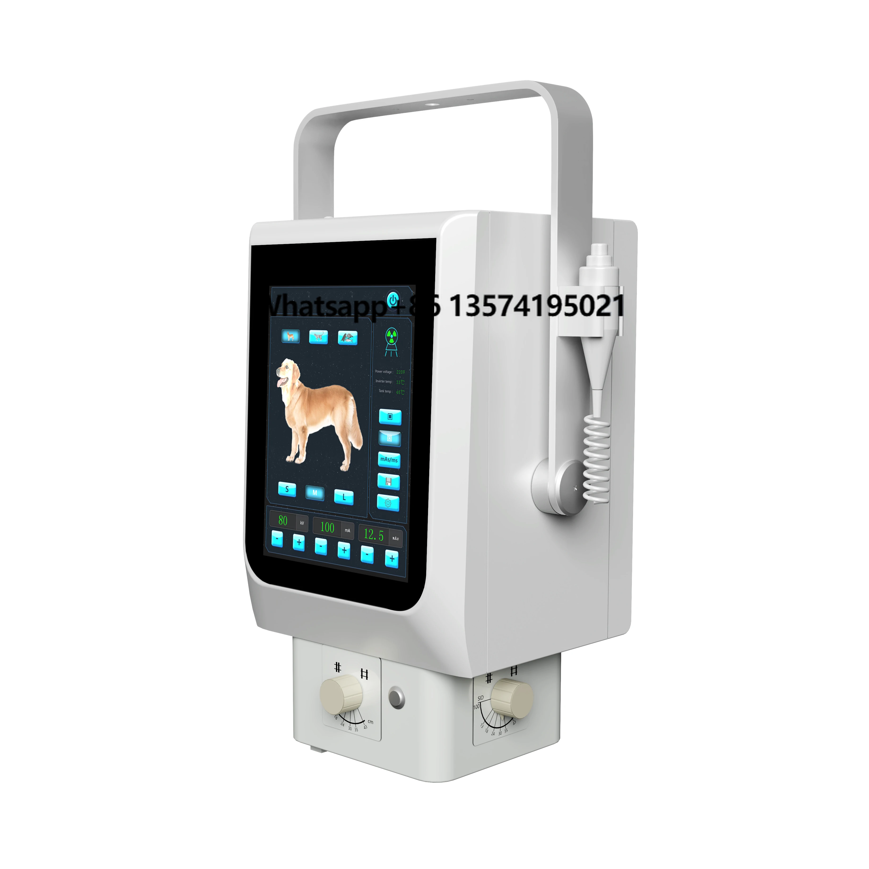 8KW Veterinary Portable X Ray Diagnosis Machine Digital Mobile Portable X-ray Machine