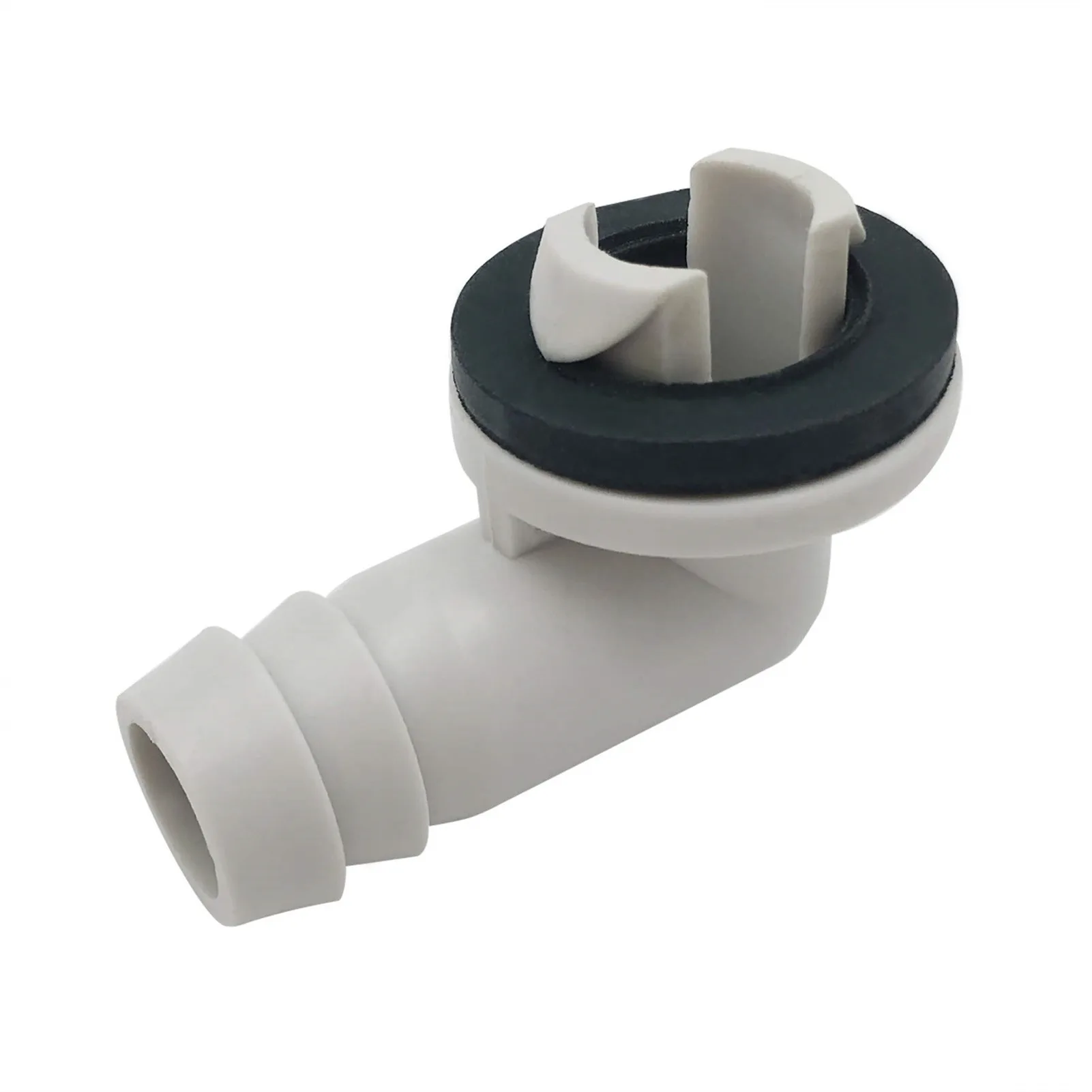 3/5 Inch(15mm) Air Conditioner Drain Hose Connector Elbow Fitting with Rubber Ring, Universal Fit Mini-Split AC Unit