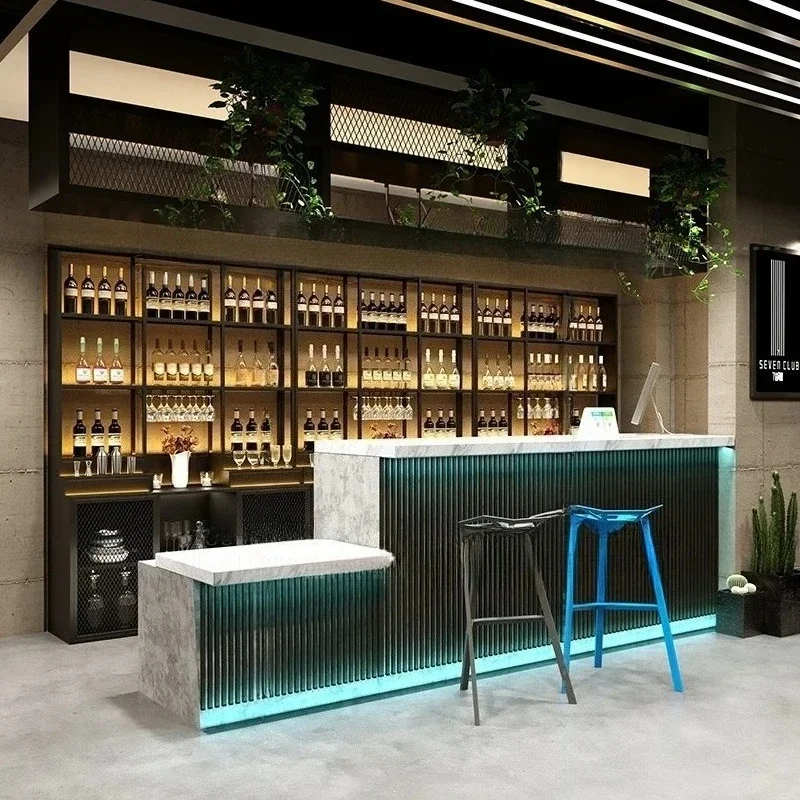 

Standing Shelves Bar Cabinet Mobile Multifunctional Partitions Wine Cabinet Designer Nordic Armadi Aperti Drinking Bar Furniture