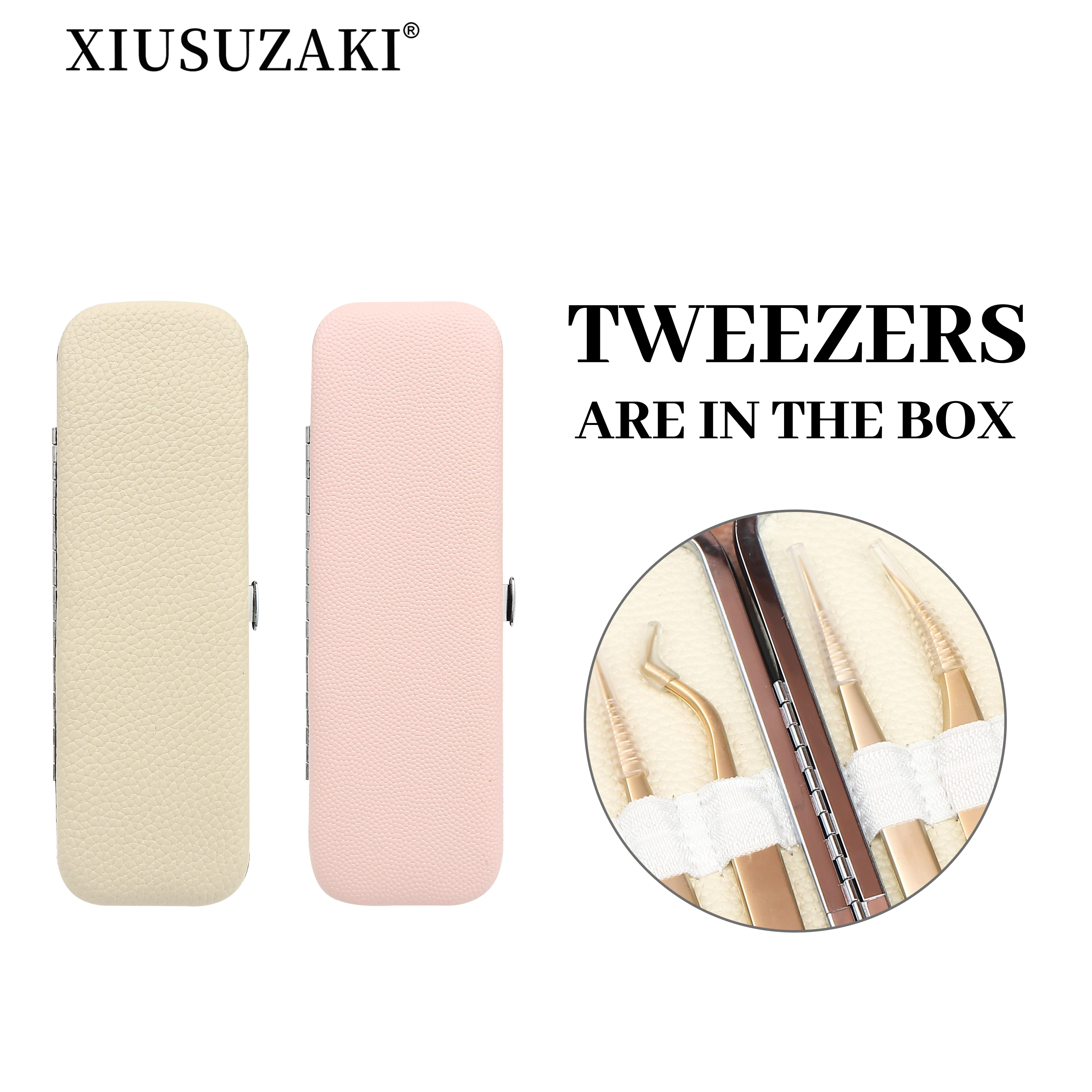 XIUSUZAKI New Eyelash Tweezers Tool Bag Eyelash Extension Beauty Eyebrow Kit Eye Makeup Accessories Case