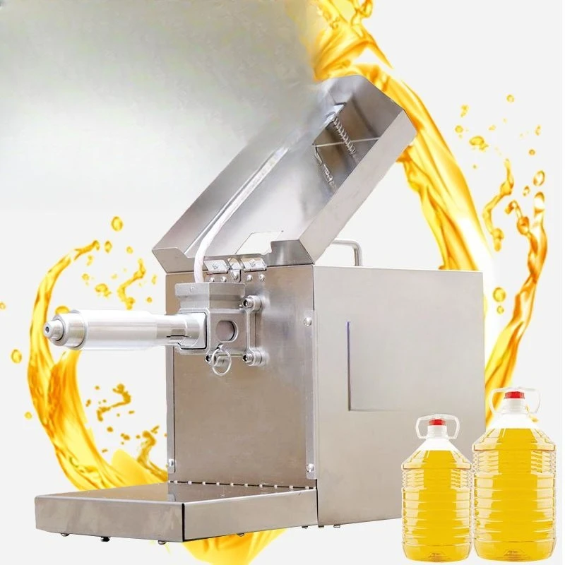 

Household small genuine commercial oil press, stainless steel smart peanut hot and cold double press automatic frying mach