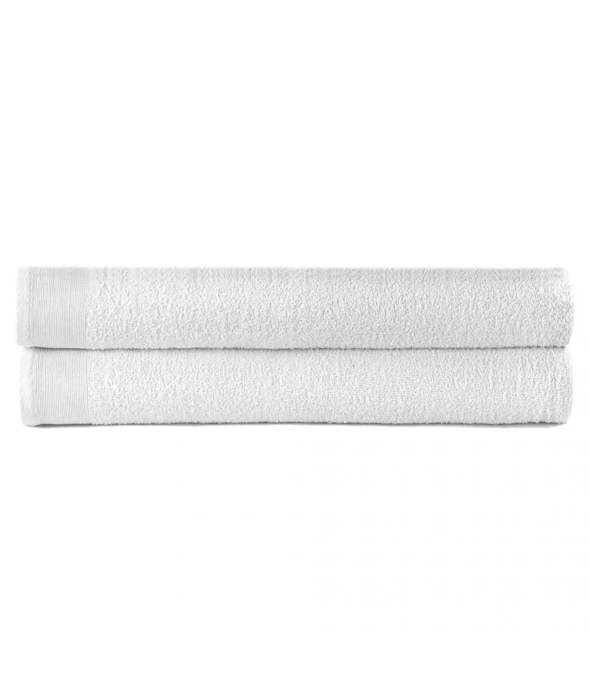 Towels shower towels 2 Pc white cotton 450g/m² 70x140 cm