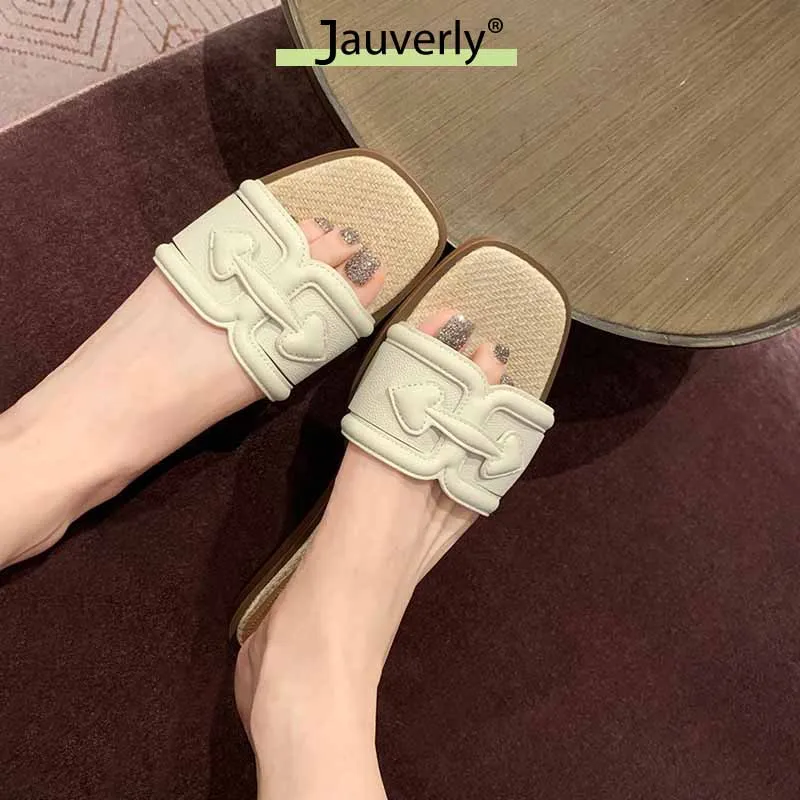 

Модные летние новые тапочки с плоской подошвой, женская многофункциональная куртка, пляжные тапочки, твидовые семейные пляжные тапочки 2025