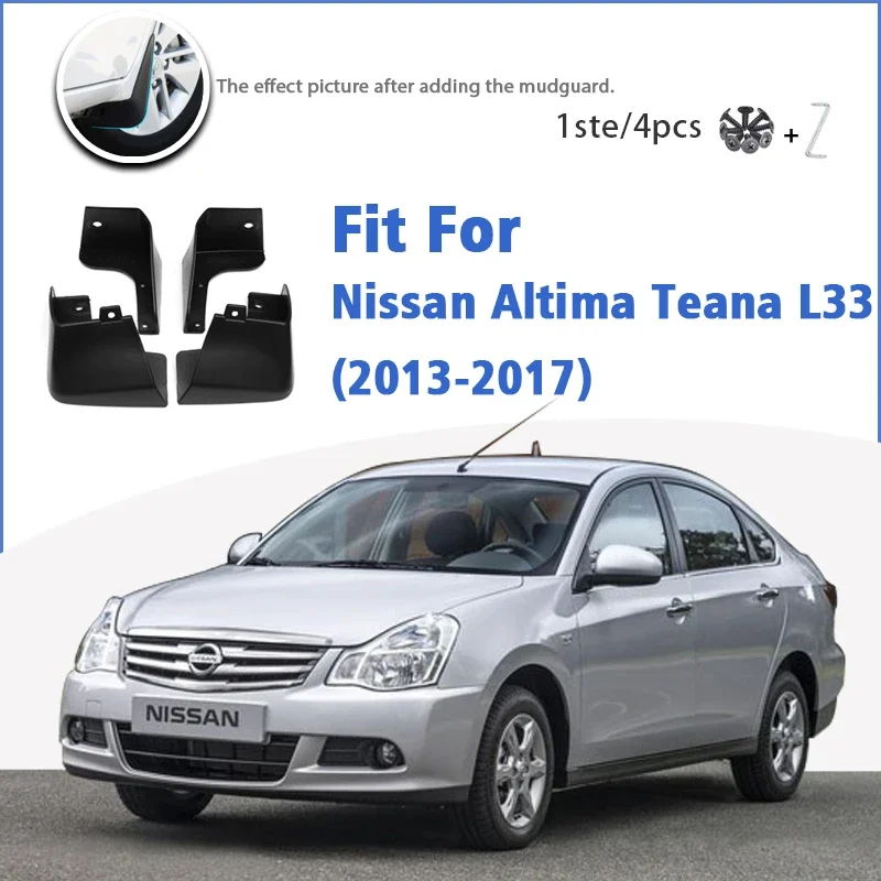 

For Nissan Altima Teana L33 Sedan 2013-2018 Mud Flap Guards Splash Mudguard Fender Mudflaps Car Accessories Front Rear 4pcs
