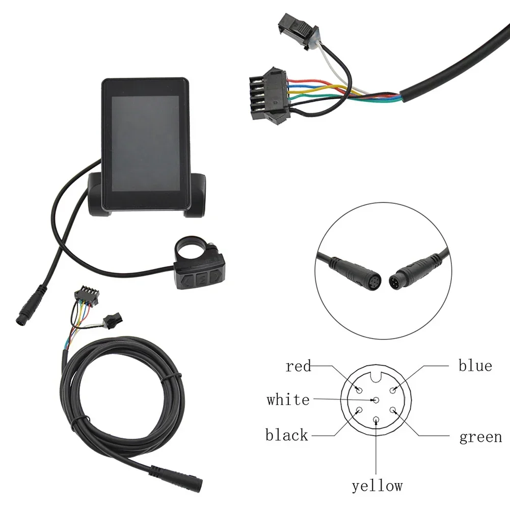 Electric Bike Escooter Display Speed Control Instrument Six-core Scooter LCD Display 26V36V48V Intelligent Meter With USB Port