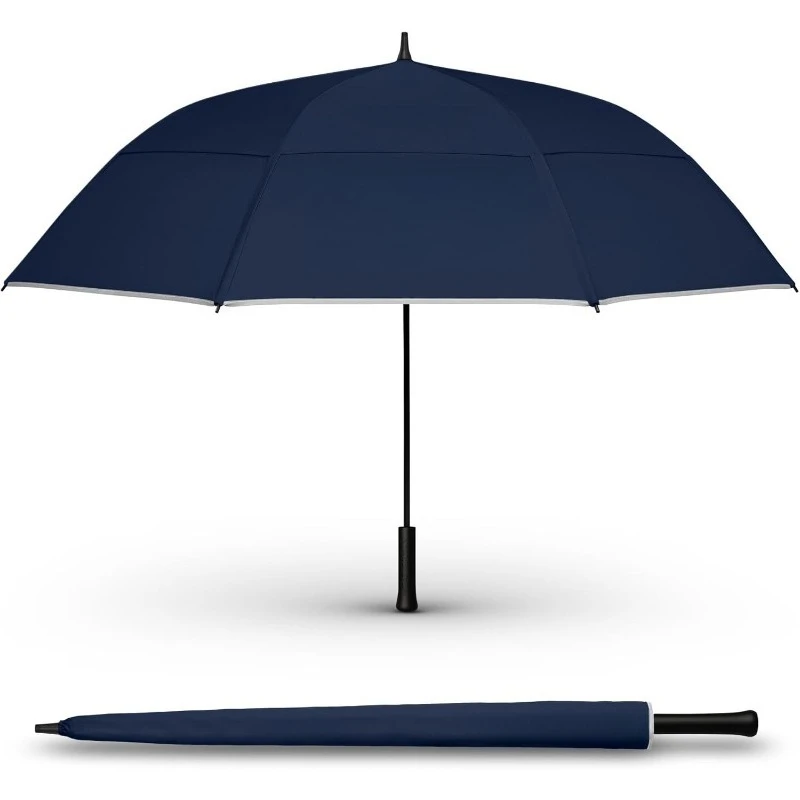 

Umbrella - Golf Umbrella - Windproof Sports Umbrella Resists Up to 55 MPH Winds - Available in 2 Sizes and 5 Colors