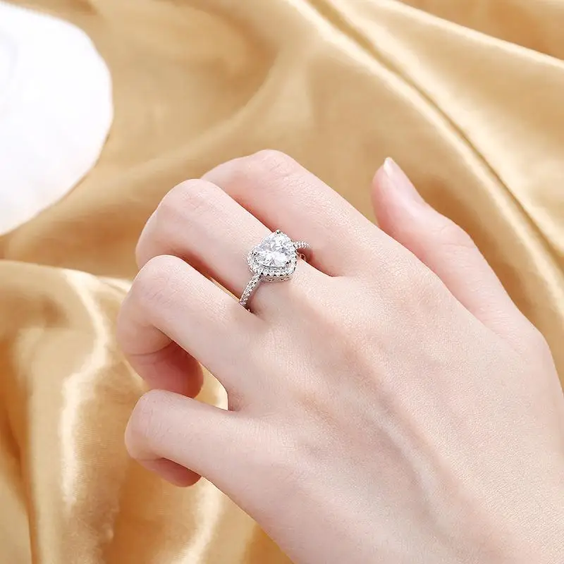 Stainless Steel Heart Rings For Women Zircon Gold Plated Heart Adjustable Ring Femme Wedding Party Accessories Jewelry Gift 2025 image 3