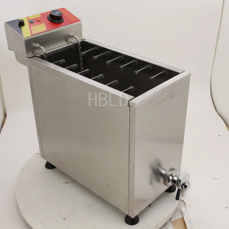 Stainless Steel Large Capacity Hot Dog Stick Fryer Single Cylinder Deep Fried Cheese Machine for Household Use