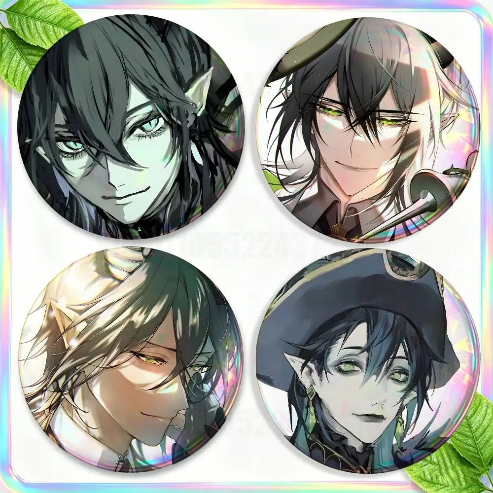 Malleus D-Draconia Game Brooches for Backpack Accessories 25,32,44,58,75mm Round Enamel Pins 2-piece set Cartoon Anime Badge