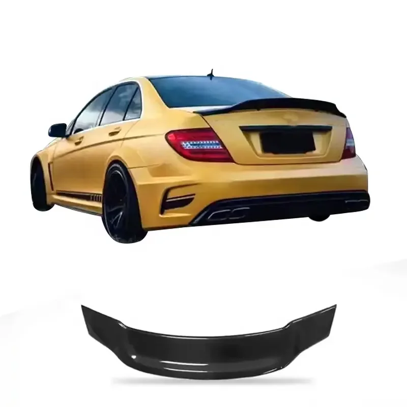 High Quality Carbon Fiber R Style Rear Spoiler for C Class W204 C200 C260 C63 C300 C180 2007-2018 Car Spoiler