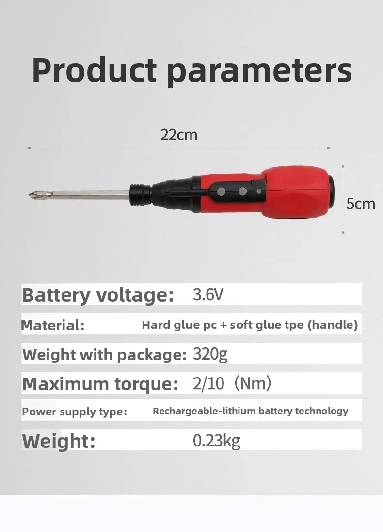 2026 1 PC Mini Electric Screwdriver Multi Functional Portable Electric Screwdriver Powerful Rechargeable Screwdriver