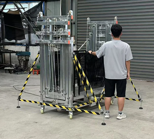 

# FOR 110v 220v Automatic Mini Adjustable Scaffolding Elevator Electric Lifter Mobile Electric Scaffold Lift Aerial Working Pla