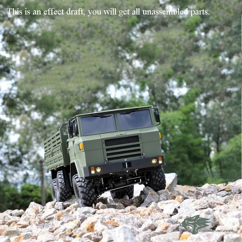 CROSRC XC6-F Upgraded Ver 1/12 Military Truck Off Road Car 6*6 KIT Motor Light Sound RC Toys Gifts TH10487