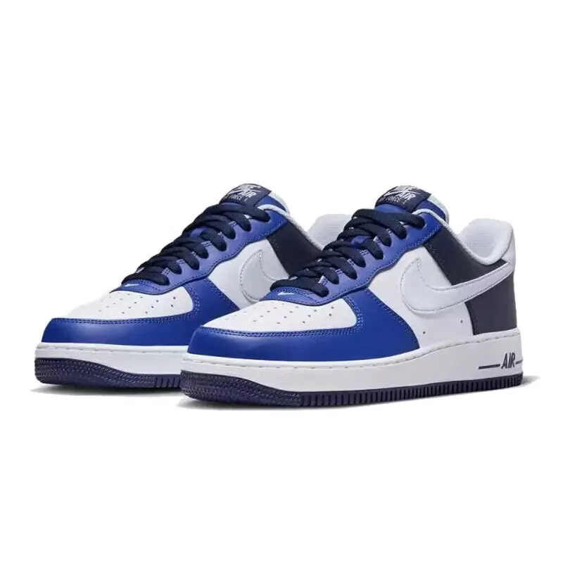 Nike Air Force 1 07 Low Men's board Shoes Support Comfort Casual Shoes Cushioned and lightweight breathable sneakers blue-white