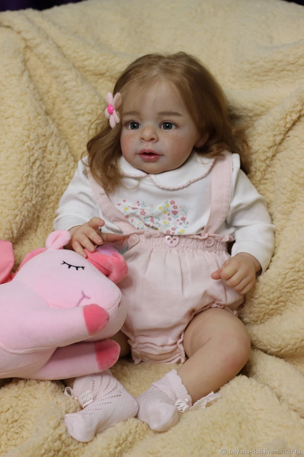 

NPK 24'' Unfinished Reborn DIY Parts Jaylan Lifelike Painted Doll Kit with Long Brown Curly Hair