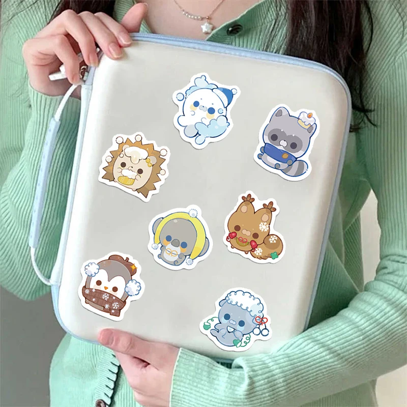 500 قطعة الشتاء الحيوانات الصغيرة ملصق مدرسة المعلم مكافأة الطفل القرطاسية مذكرات الديكور ملصق الهاتف الأمتعة الغيتار الشارات لعبة