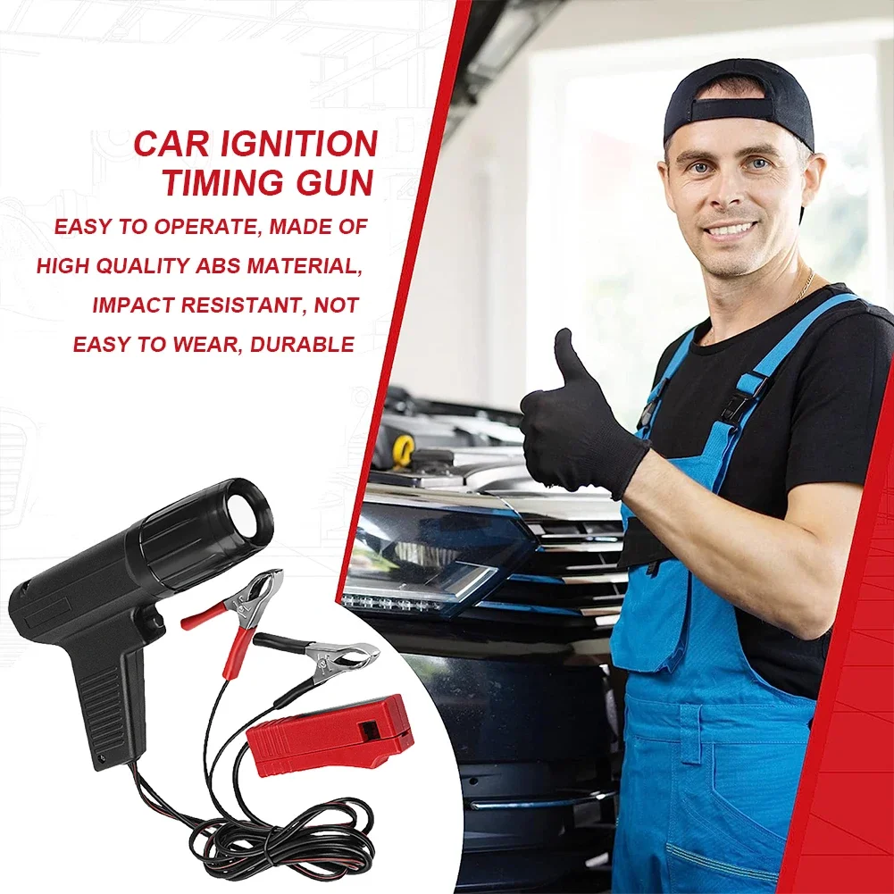 12V Ignition Timing Gun Strobe Gun Ignition Strobe Ignition Point Gun Engine Ignitions Detector Car Detection Diagnosis Tool