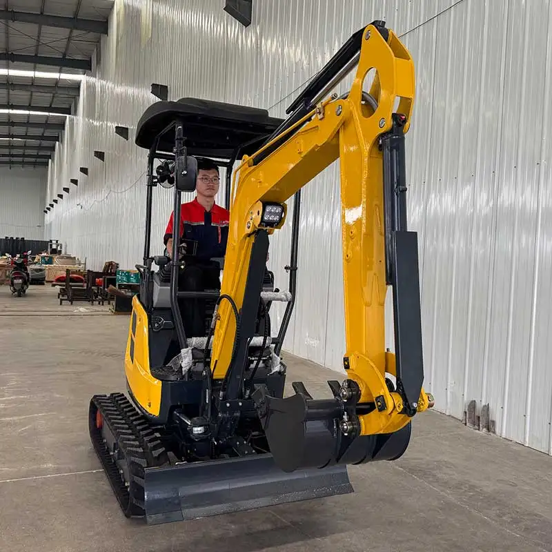 حفارة زاحفة: مسارات مطاطية - قبضة قوية للتضاريس الخشنة للحدائق والأعمال المزرعة