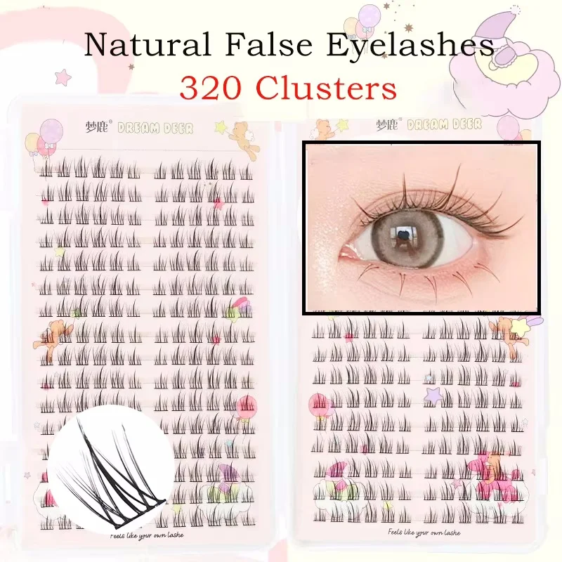 MJ 32Rows Manga Lash Eyelash Book High Quality Cluster Lashes Manhua Eyelashes Elf Makeup Strand Eyelashes Y2K Eyelashes Extensi