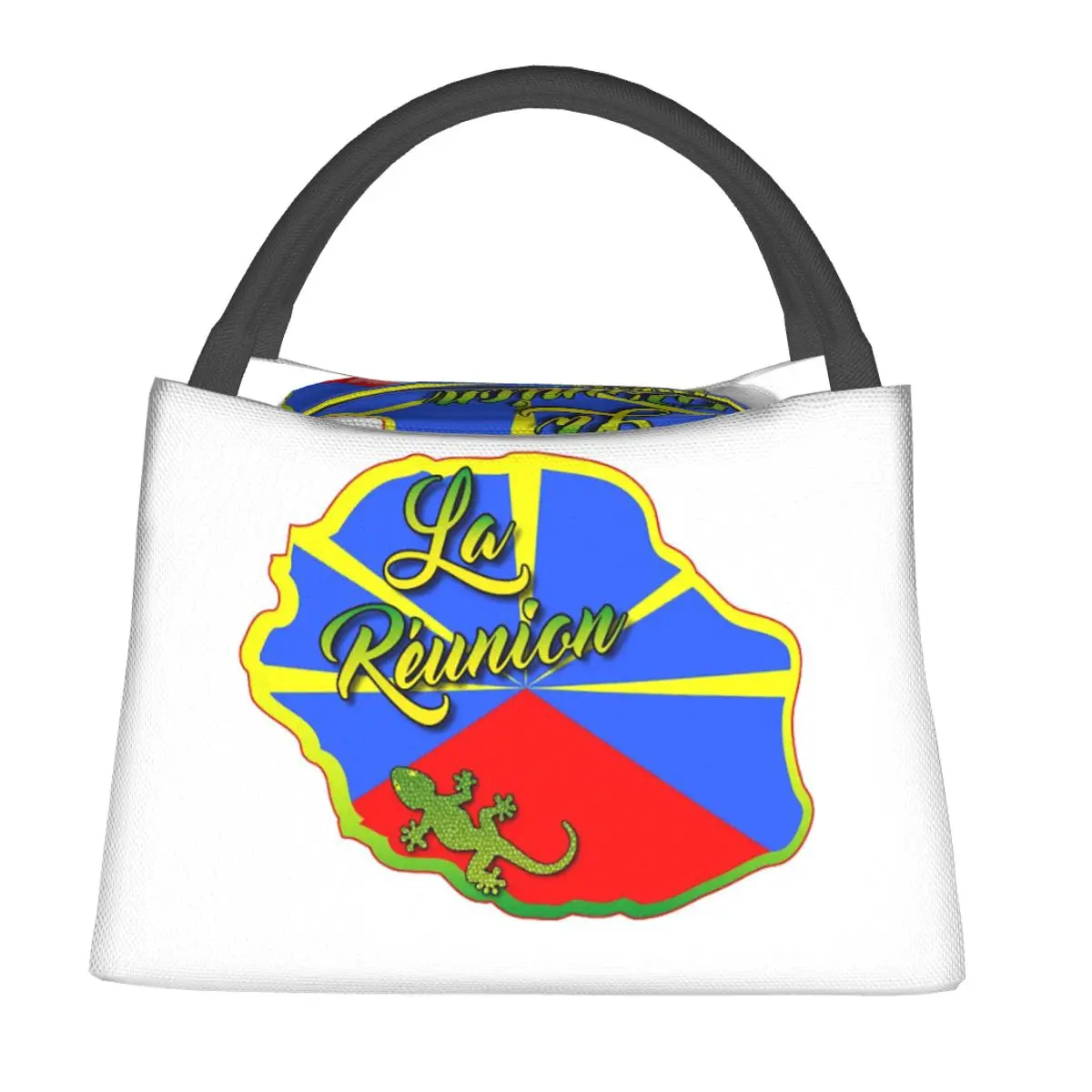 Reunion Island 974 Insulated Lunch Bag for Women Kids Portable Food Boxes Thermal Lunch Box Tote