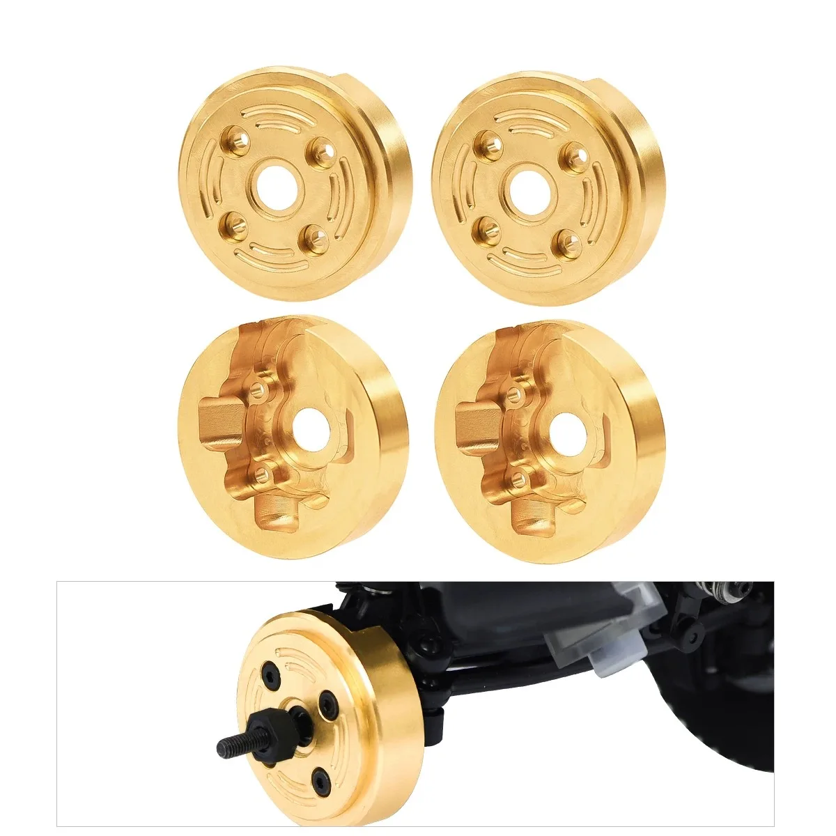 

Metal Brass Front and Rear Axle Counterweight Block For 1/24 FMS XiaoQi FCX24 RC Car Upgrade Parts