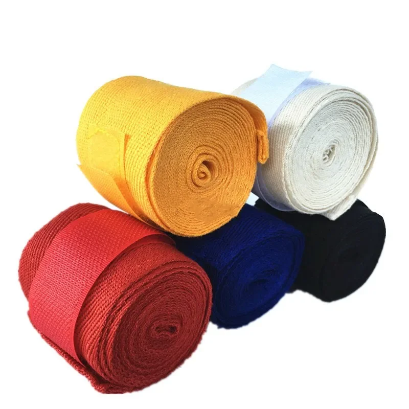 1PCS Cotton Boxing Bandage Wrist Wraps Combat Protect Sport Gloves Kickboxing Muay Thai Training Competition Gloves 2.5M