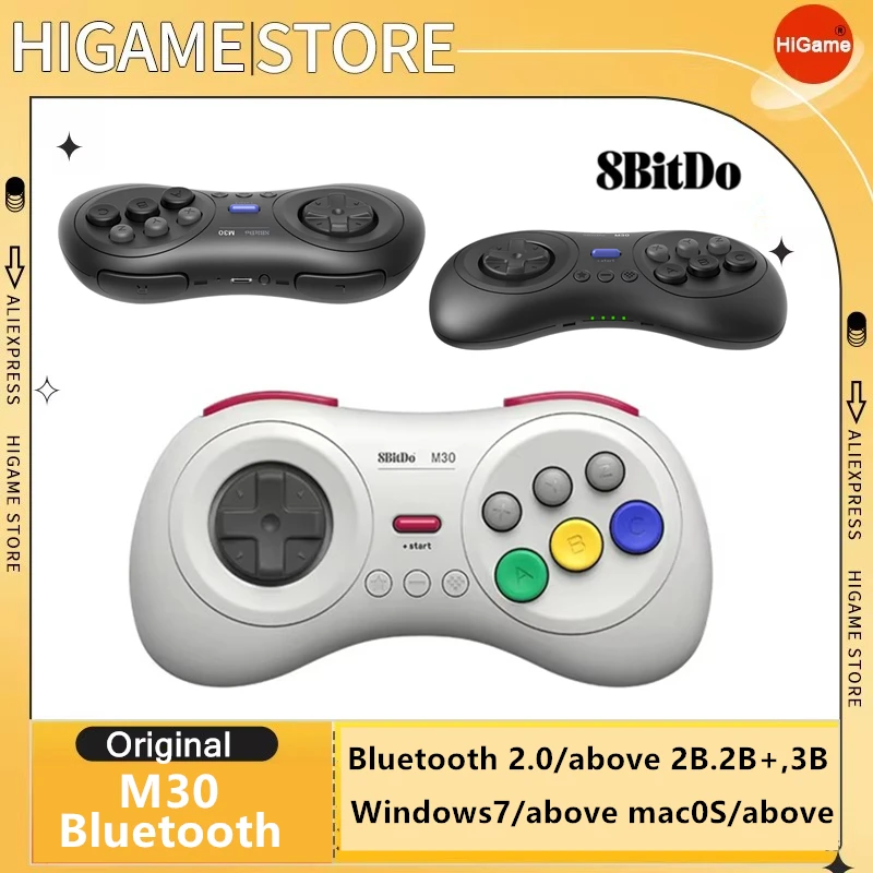 

NEW 8Bitdo M30 Bluetooth Controller Gamepad For Nintendo Switch PC macOS Steam and Android With Sega Genesis Mega Drive Style