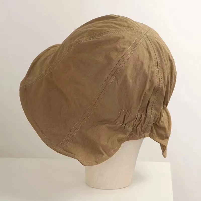 Sombreros de Sol de ala ancha para hombres y mujeres, sombrero de cubo plegable con arrugas, visera de secado rápido para playa y verano, gorras de