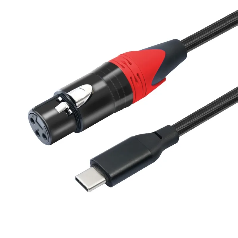 

Hot-selling Built-in Chip USB TYPE-C To Canon Mother XLR Connection Mobile Phone Microphone Recording Cable