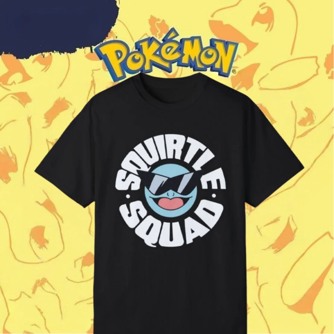 

2026 New Squirtle Pokemon Anime T Shirt Man Women Cotton Short Sleeve Parent-child Tee Streetwear Y2k Clothes Casual Top Unisex