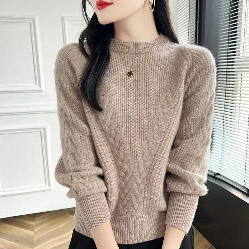 Cashmere Sweater Women's Loose Thick New Pullover Shirt Autumn Winter Styles Women's Long Sleeve Top Turtleneck Women's Jersey