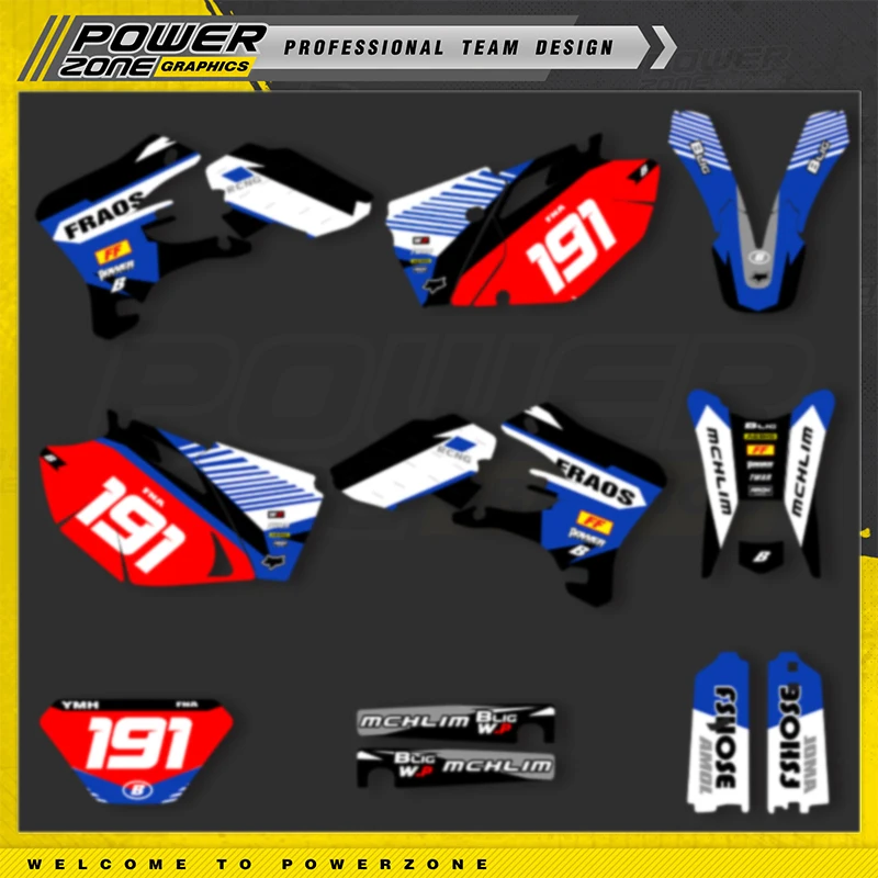 

PowerZone Custom Team Graphics Backgrounds Decals Stickers Kit For YAMAHA WRF 250 450 2003 2004 2005 2006 WRF250 WRF450 010