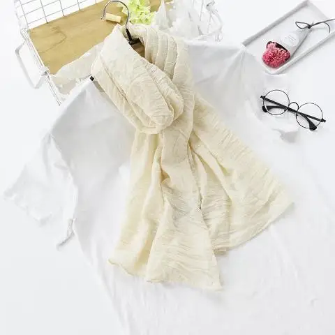 

Fashion Scarf Women Candy Colored Cotton Linen Scarf Solid Color Female Scarf Women Shawls Scarf Vintage Bandana Scarves
