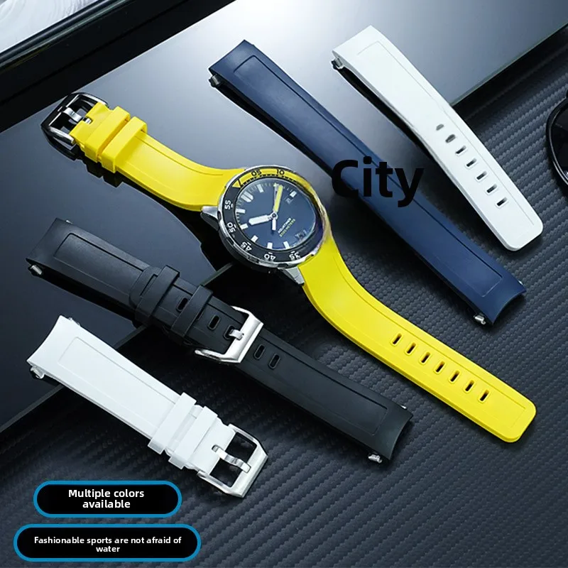 22mm Quick-release FKM Watch band For IWC AQUATIMER OCEAN Timepiece IW356802 IW376705 IW376711 Diving fluororubber Watch strap