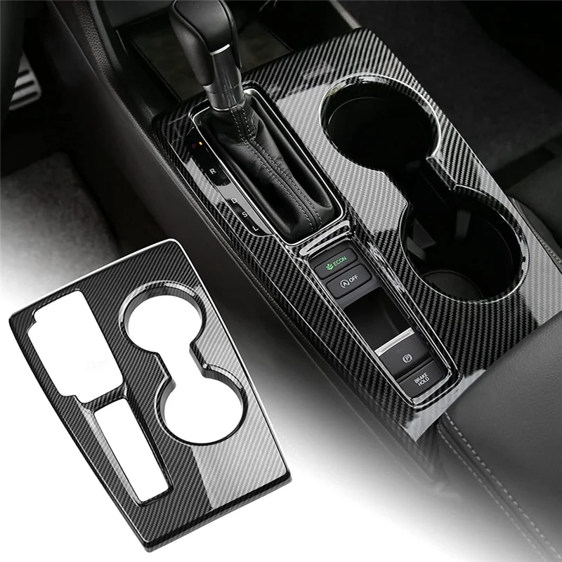 Car Gear Panel Gears Shift Knob Cover Trim for Honda Civic 11Th 2022 2023 Accessories - ABS Carbon Fiber