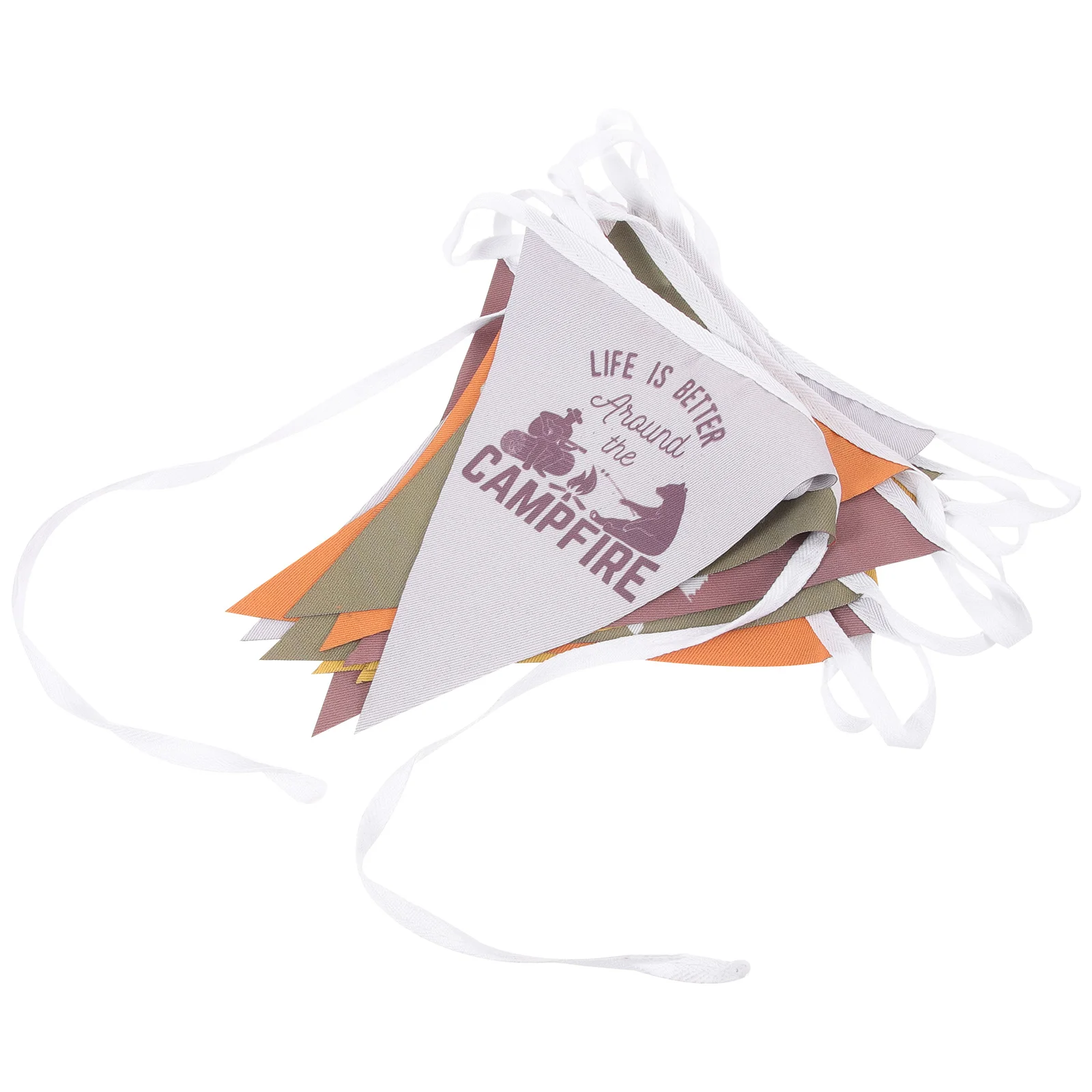 

6M 15 Pieces Camping Decorative Flag Outdoor Banner Hanging Triangle Flags Tent Accessories Campsite Signs