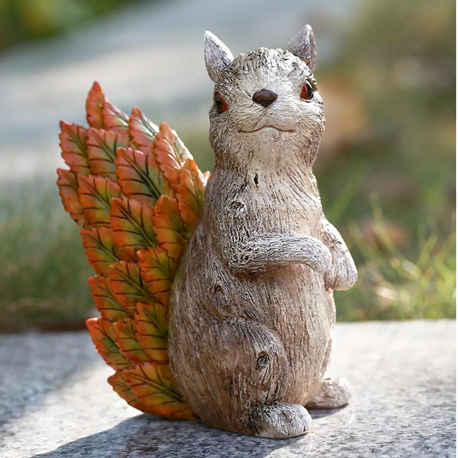 Squirrel Ornament Squirrel Garden Statue for Balcony Landscaping Backyard