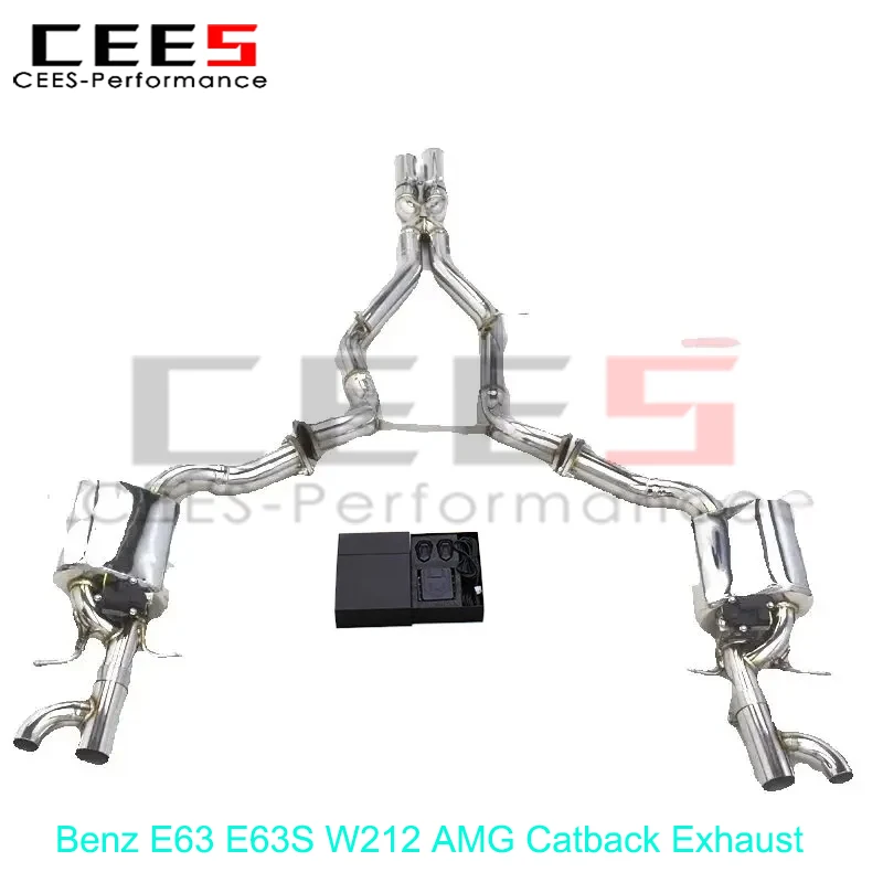 

CEES Stainless Steel Exhaust Catback for Mercedes-Benz E63/E63S W212 AMG 2007-2016 Valvetronic Exhaust Pipes Muffler Exhaust