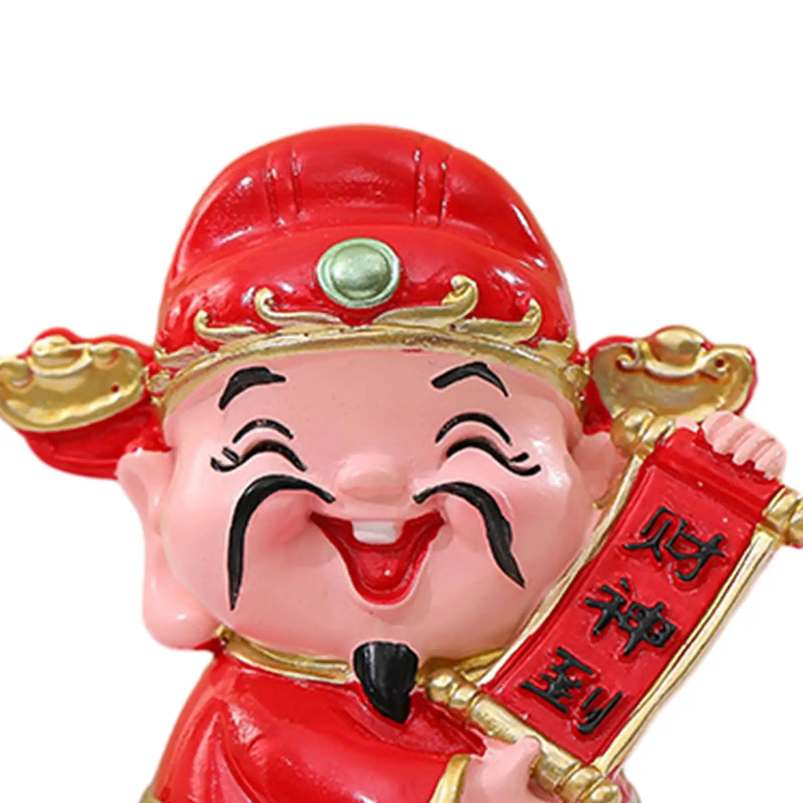 Fengshui Car Ornament Resin Chinese Immortal Figurine for 2024 New Year Home Office Table Decor Spring Festival Craft Gift