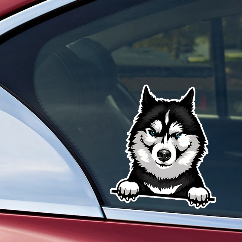 DK27#Cute Husky Car Stickers Waterproof Vinyl Decal For Truck Motorcycle Scooter  Auto Accessories