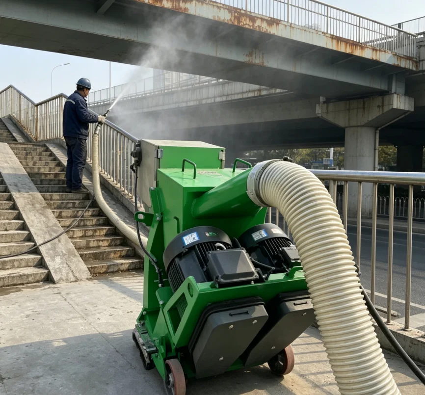 Easy Operation Road Cleaning Bridge Deck Concrete Floor Shot Blaster Sand Blasting Machine