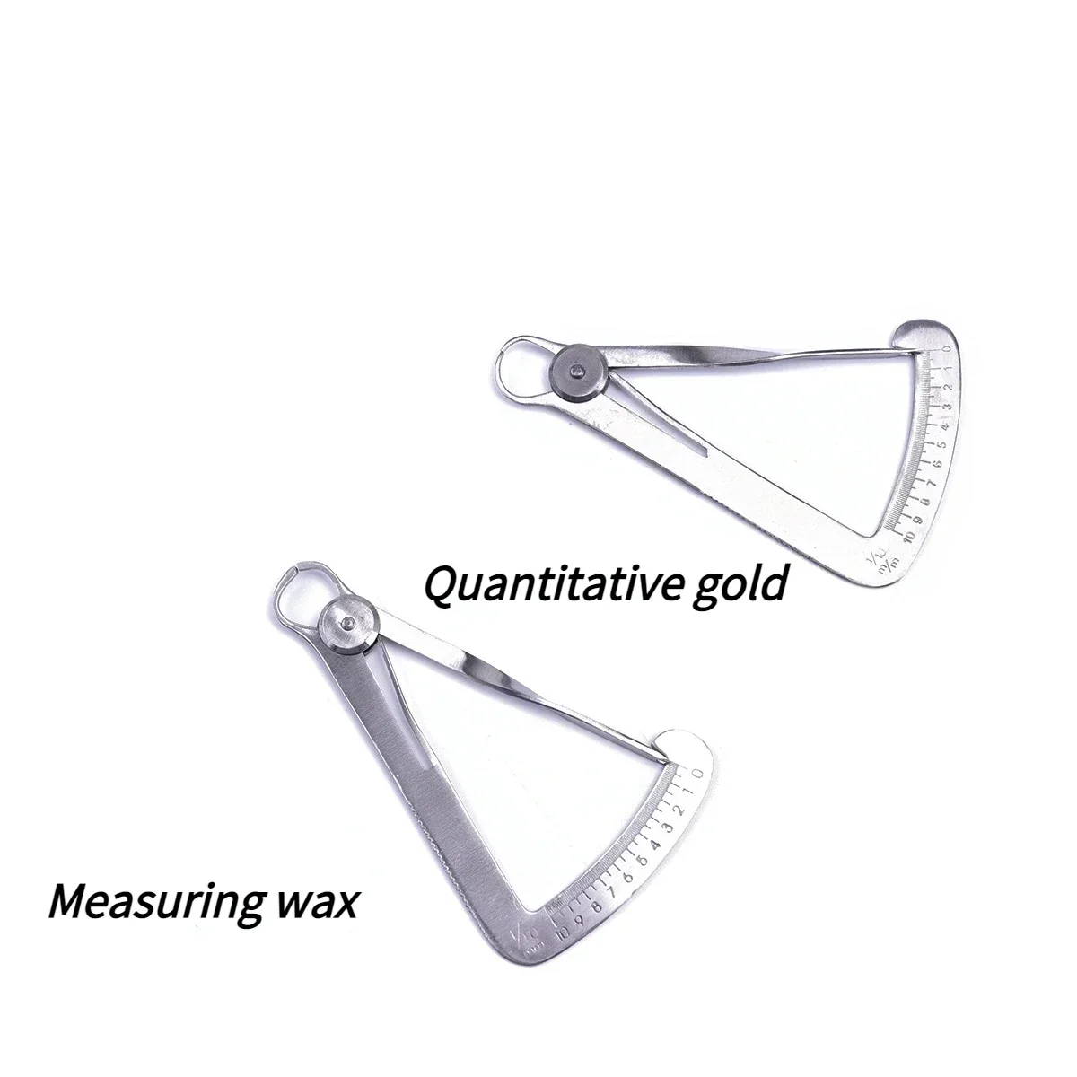 Paquímetro de medição de aço inoxidável dental, vernier de metal, medição de laboratório dentário, ferramenta de medição de espessura de cera dentária