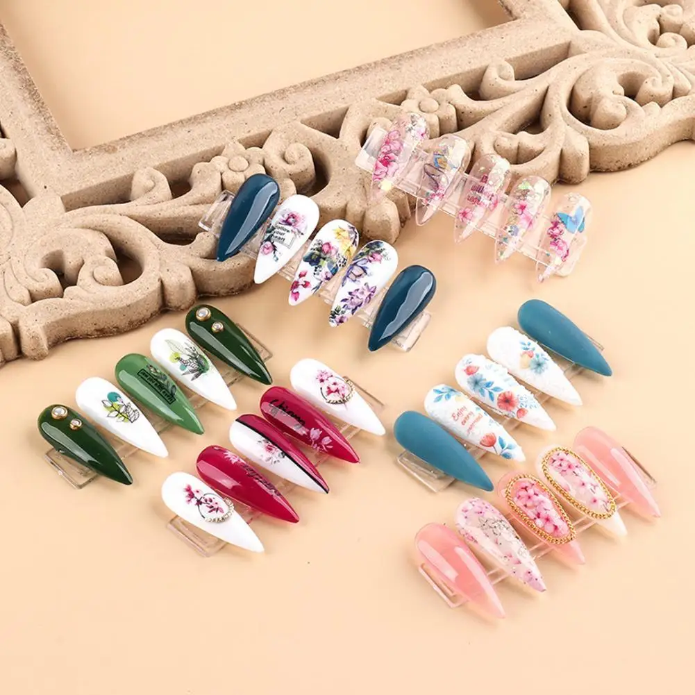 

Nail Decal Simple Flower Leaf Bird Butterfly Nail Decal Supplies Tool Removable Long Lasting Nail Art Sticker